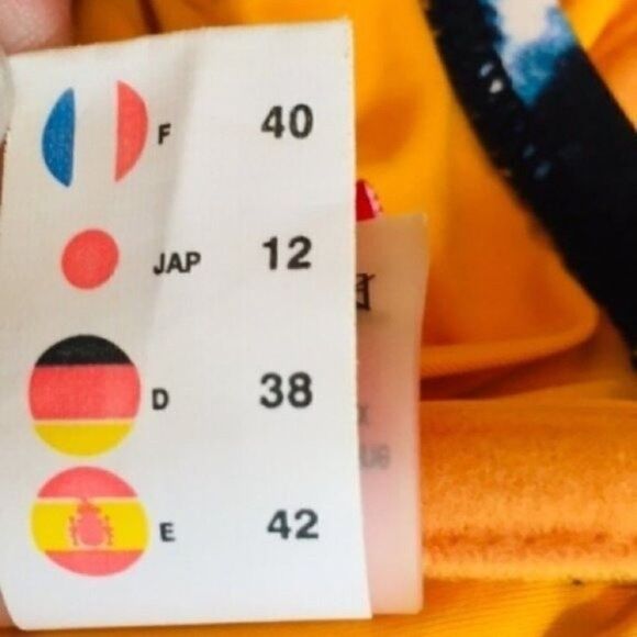 Red Carter bikini top 8 geometric print blue BoxA - Picture 6 of 7